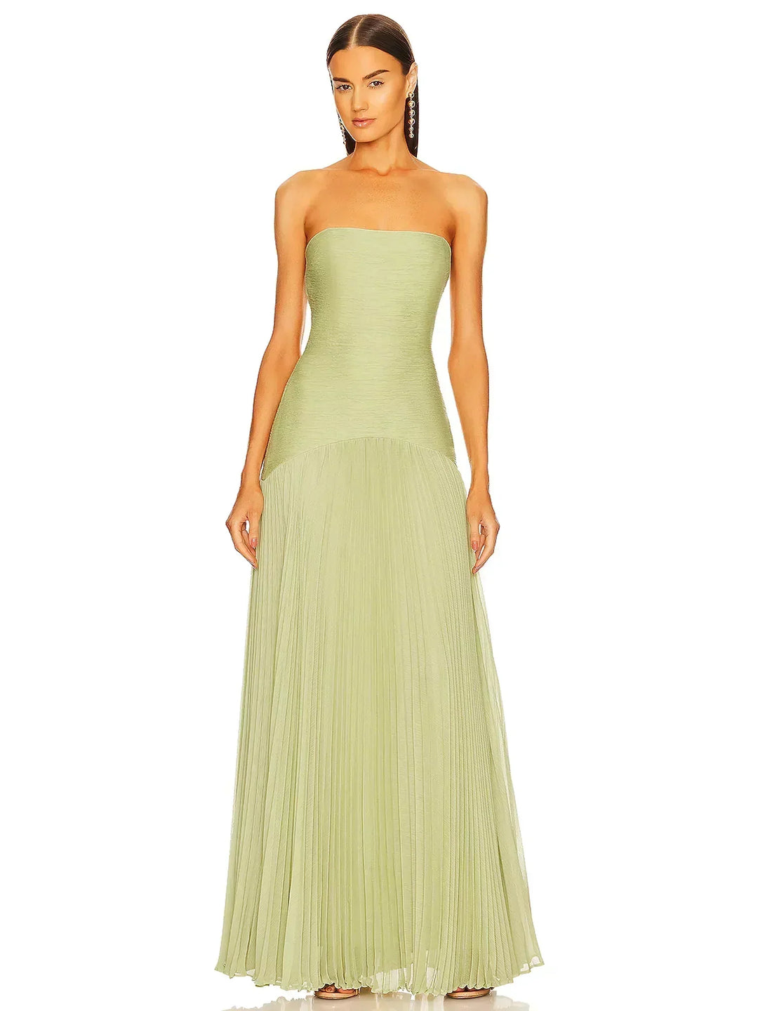 Mali - Women’s sleeveless maxi dress with drop waist design