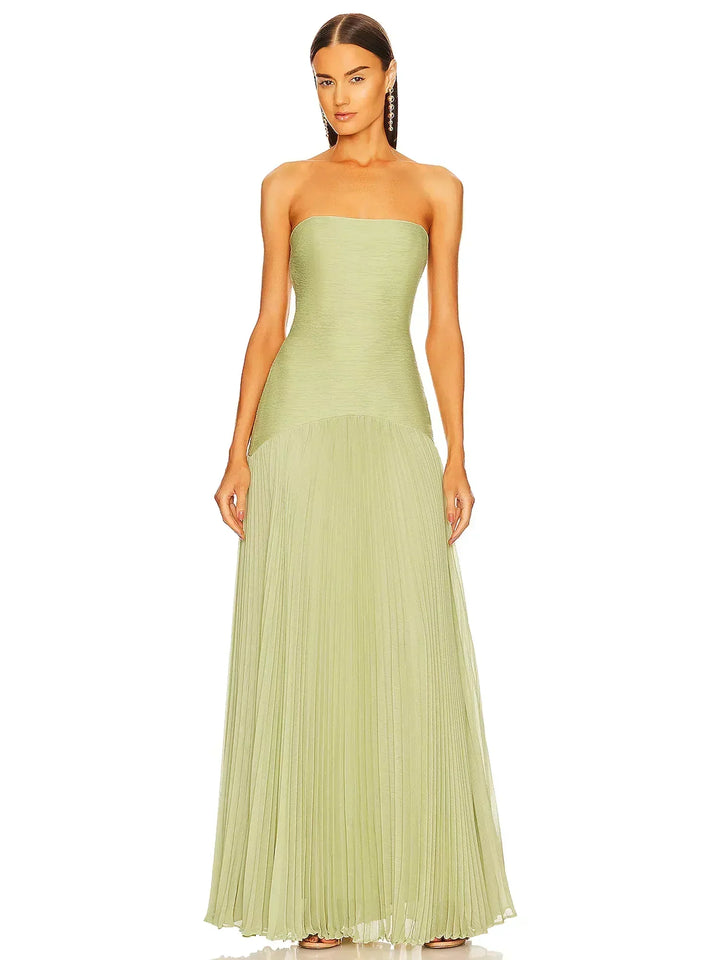 Mali - Women’s sleeveless maxi dress with drop waist design
