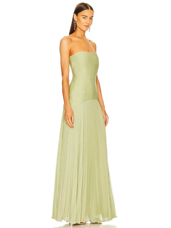 Mali - Women’s sleeveless maxi dress with drop waist design