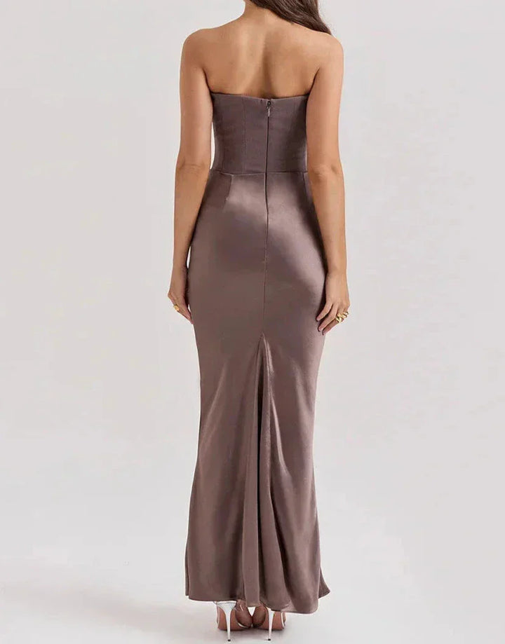 Viona - Women’s strapless elegant maxi dress with sophisticated design