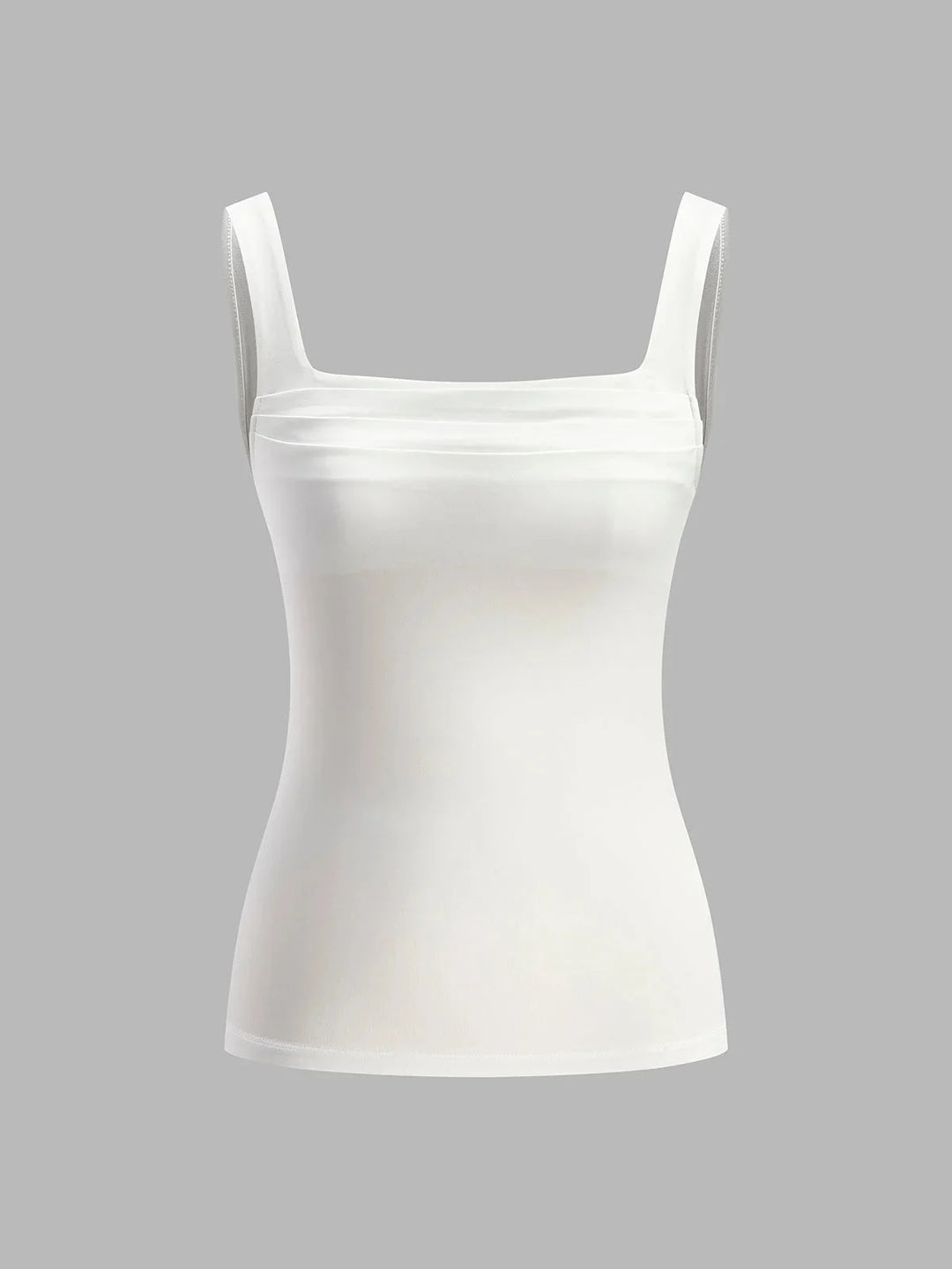 "Sleeveless ruched top in coral, perfect for everyday wear. Made of soft breathable fabric with versatile styling options."