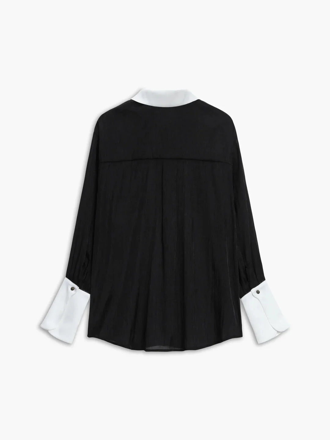 Sheer button-up blouse with chic collar, elegant design in a breathable fabric for a stylish and sophisticated look.