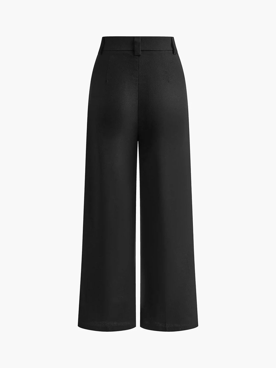 Sleeveless top and wide-leg pants set in lacey fabric with a modern design.