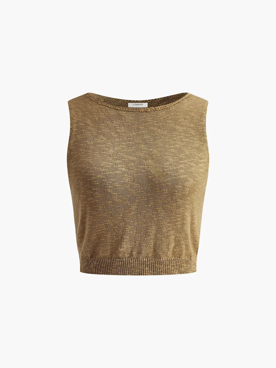 Black sleeveless crop top with a textured pattern, perfect for summers.