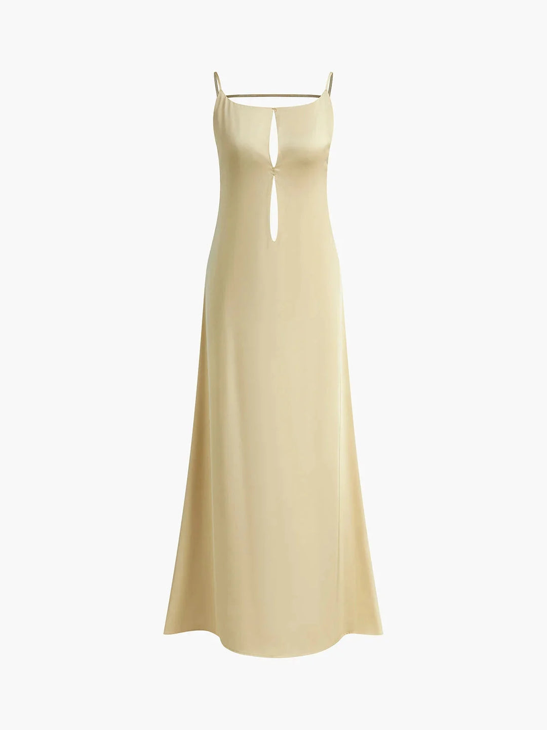 Naisha backless maxi dress for women, featuring sleek straps and airy fabric ideal for summer outings and casual events.