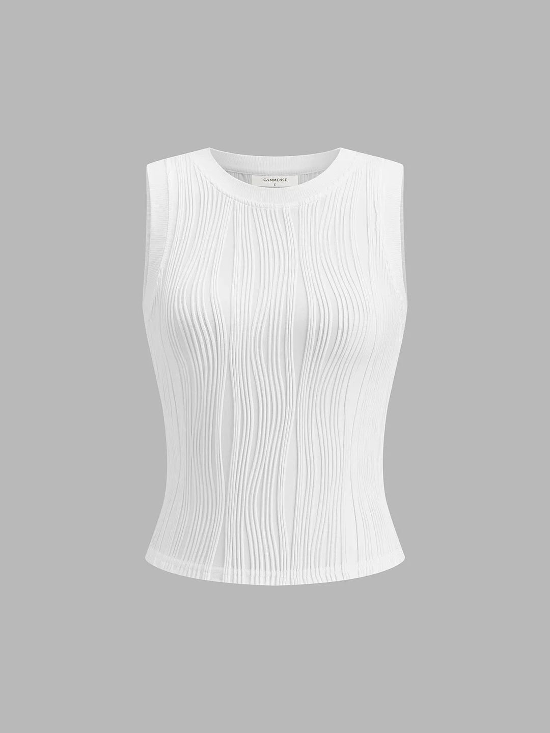 "Sleeveless ribbed top in sleek design, perfect for everyday wear. Made from soft and stretchy fabric for all-day comfort."